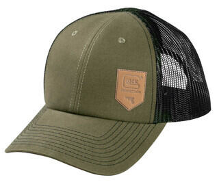GLOCK Green Chino Mesh Hat features an adjustable strap